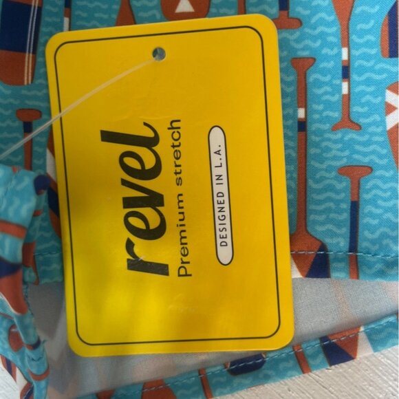 Revel Premium Stretch Bobby Scrub Top Womens Large Ocean Drift Blue New Oars - Picture 9 of 9